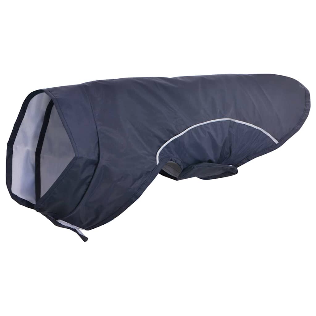 Hunde Regenmantel mit Reflexstreifen Polyester Marineblau XXS