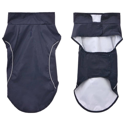 Hunde Regenmantel mit Reflexstreifen Polyester Marineblau XXS