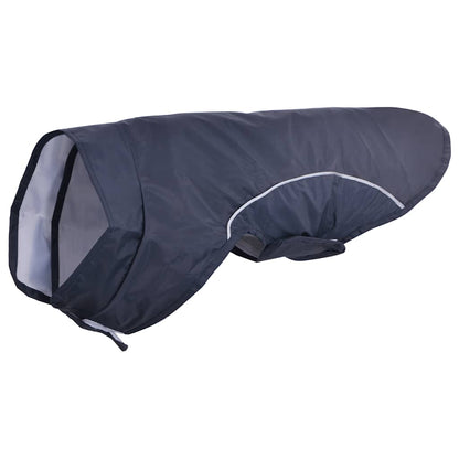 Hunde Regenmantel mit Reflexstreifen Polyester Marineblau M