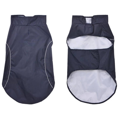 Hunde Regenmantel mit Reflexstreifen Polyester Marineblau L