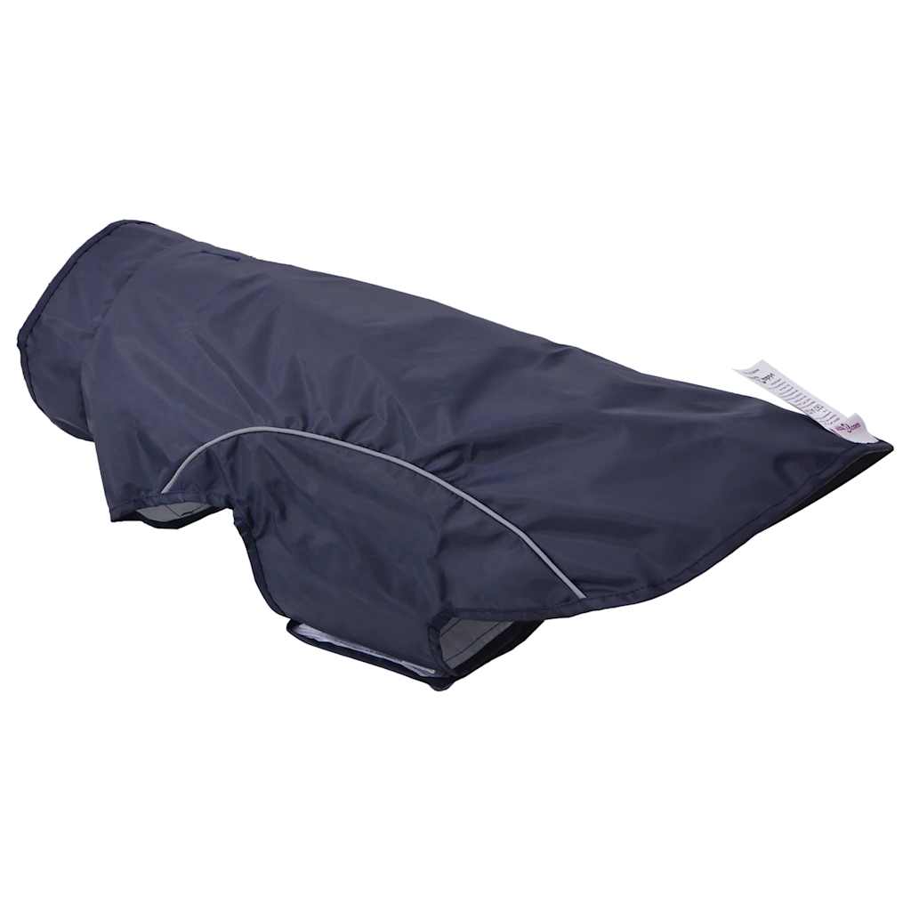 Hunde Regenmantel mit Reflexstreifen Polyester Marineblau L
