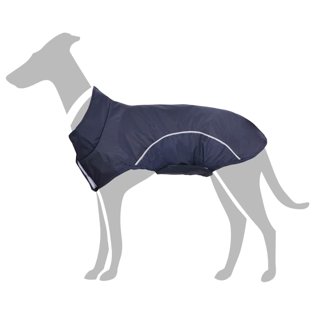 Hunde Regenmantel mit Reflexstreifen Polyester Marineblau 4XL