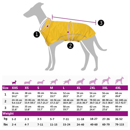 Hunde Regenmantel mit Reflexstreifen Polyester Gelb XXS