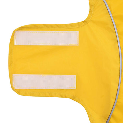 Hunde Regenmantel mit Reflexstreifen Polyester Gelb XS