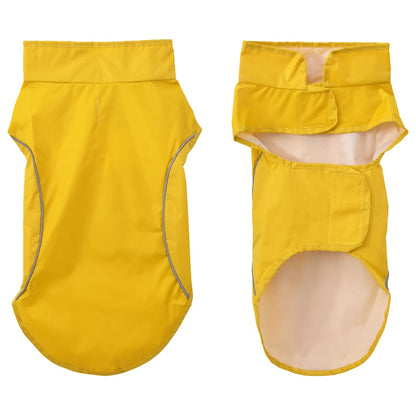 Hunde Regenmantel mit Reflexstreifen Polyester Gelb S