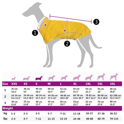 Hunde Regenmantel mit Reflexstreifen Polyester Gelb S