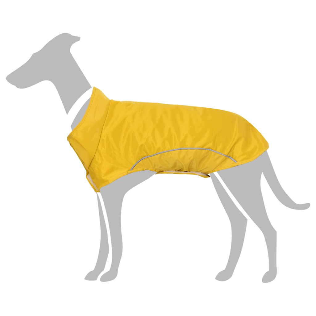 Hunde Regenmantel mit Reflexstreifen Polyester Gelb S