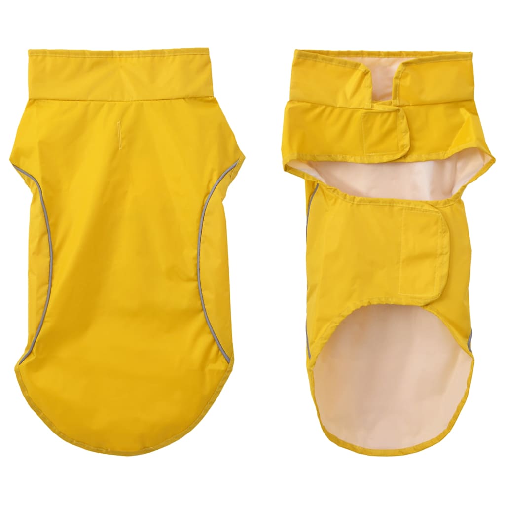 Hunde Regenmantel mit Reflexstreifen Polyester Gelb M