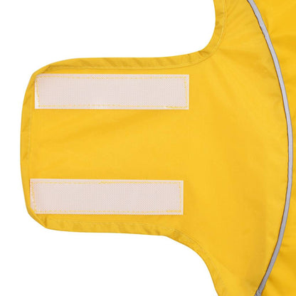Hunde Regenmantel mit Reflexstreifen Polyester Gelb M
