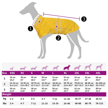 Hunde Regenmantel mit Reflexstreifen Polyester Gelb XL