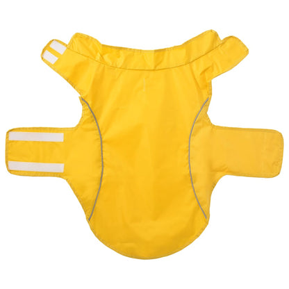 Hunde Regenmantel mit Reflexstreifen Polyester Gelb XL