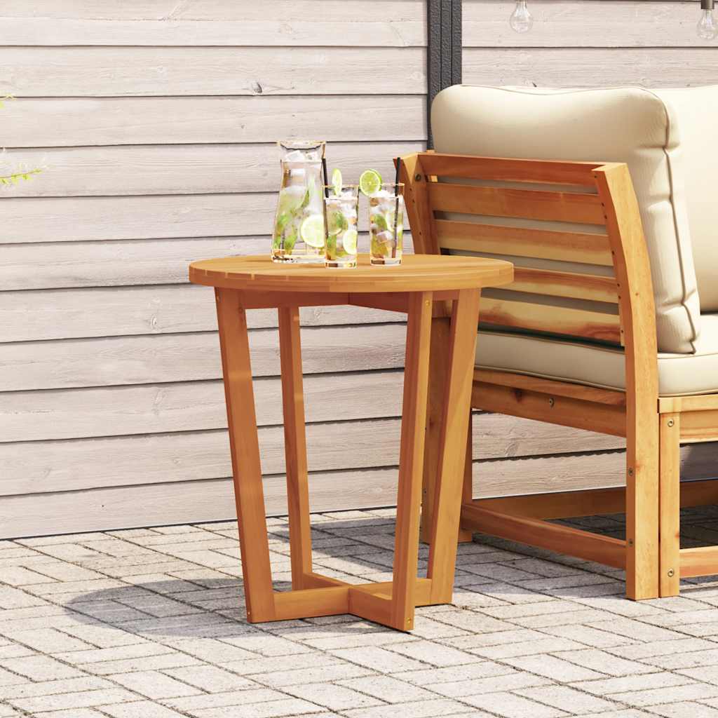 Garten-Beistelltisch Rund Ø70x75 cm Massivholz Akazie