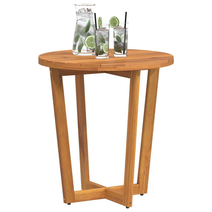 Garten-Beistelltisch Rund Ø70x75 cm Massivholz Akazie
