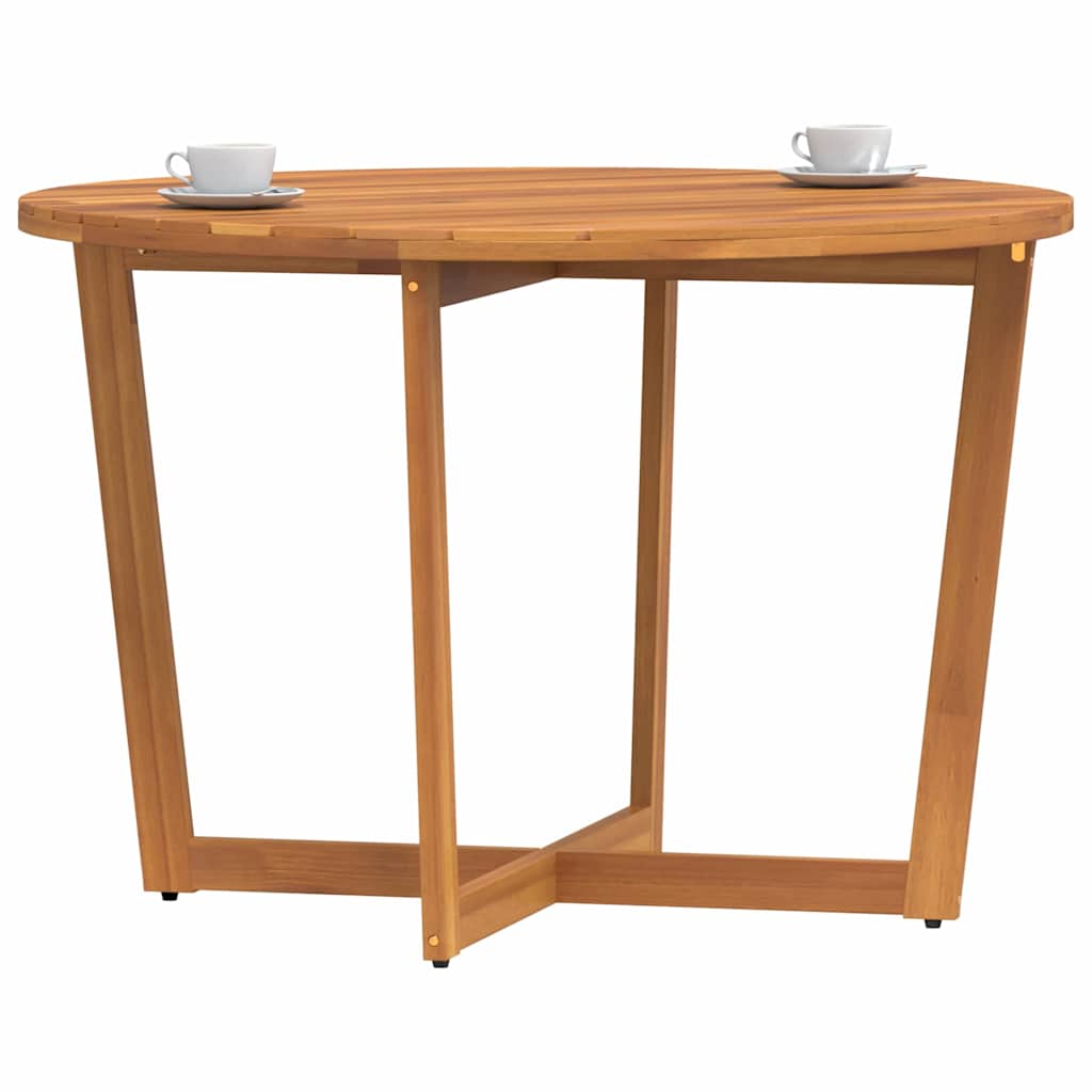 Garten-Esstisch Rund Ø110x75 cm Massivholz Akazie