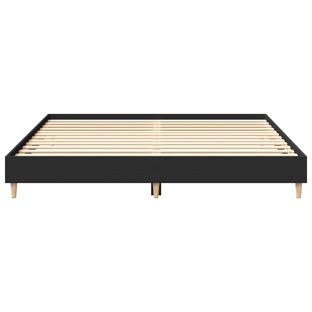 Bettgestell ohne Matratze Schwarz 200x200 cm Holzwerkstoff