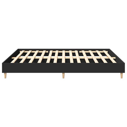 Bettgestell ohne Matratze Schwarz 200x200 cm Holzwerkstoff