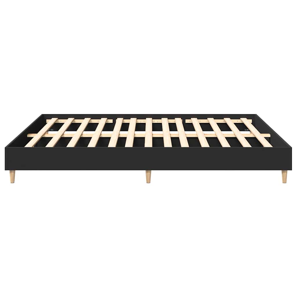 Bettgestell ohne Matratze Schwarz 200x200 cm Holzwerkstoff