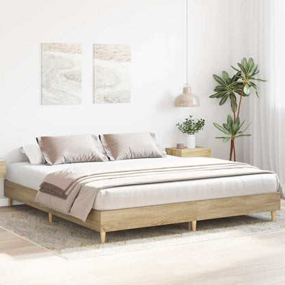 Bettgestell ohne Matratze Sonoma-Eiche 200x200 cm Holzwerkstoff