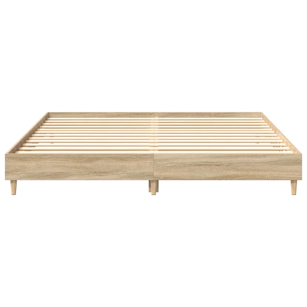 Bettgestell ohne Matratze Sonoma-Eiche 200x200 cm Holzwerkstoff
