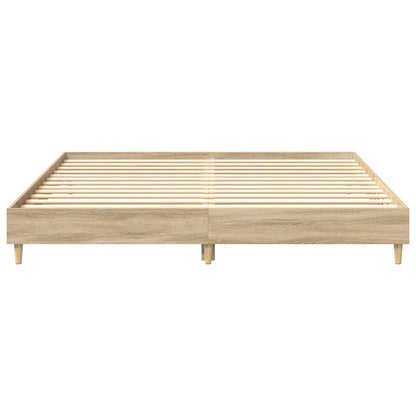 Bettgestell ohne Matratze Sonoma-Eiche 200x200 cm Holzwerkstoff
