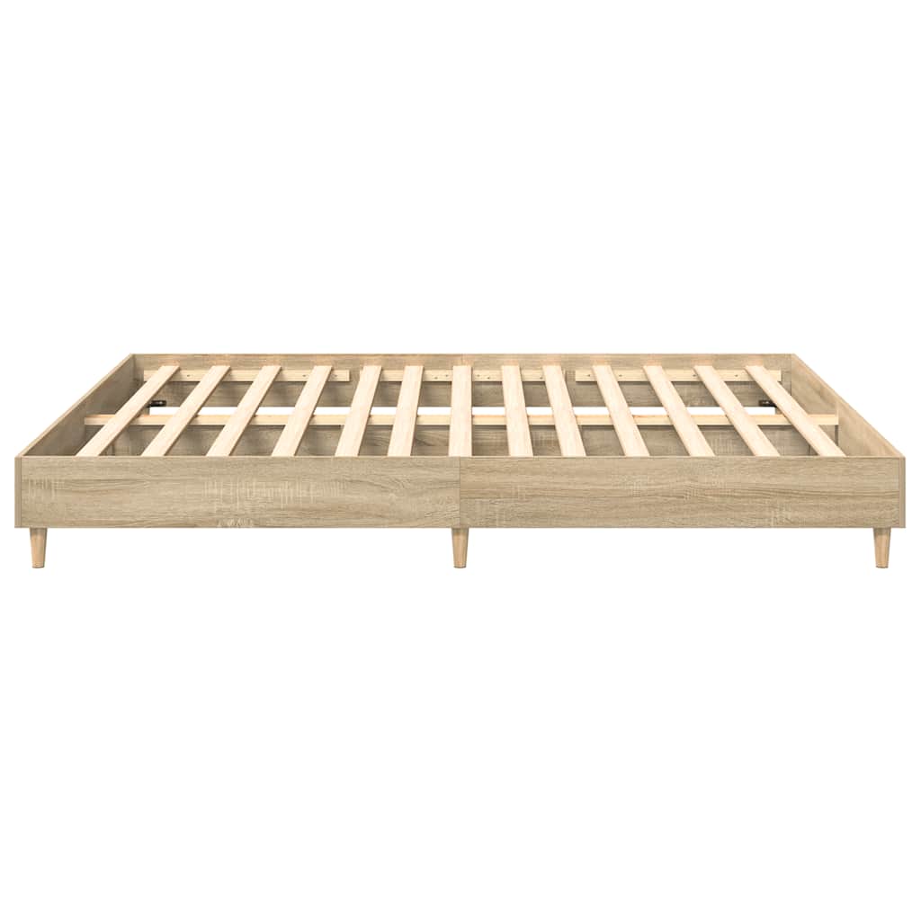 Bettgestell ohne Matratze Sonoma-Eiche 200x200 cm Holzwerkstoff