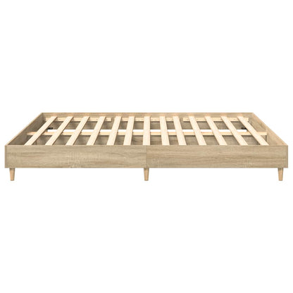 Bettgestell ohne Matratze Sonoma-Eiche 200x200 cm Holzwerkstoff