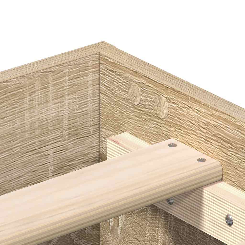 Bettgestell ohne Matratze Sonoma-Eiche 200x200 cm Holzwerkstoff