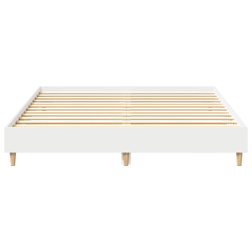 Bettgestell ohne Matratze Weiß 150x200 cm Holzwerkstoff