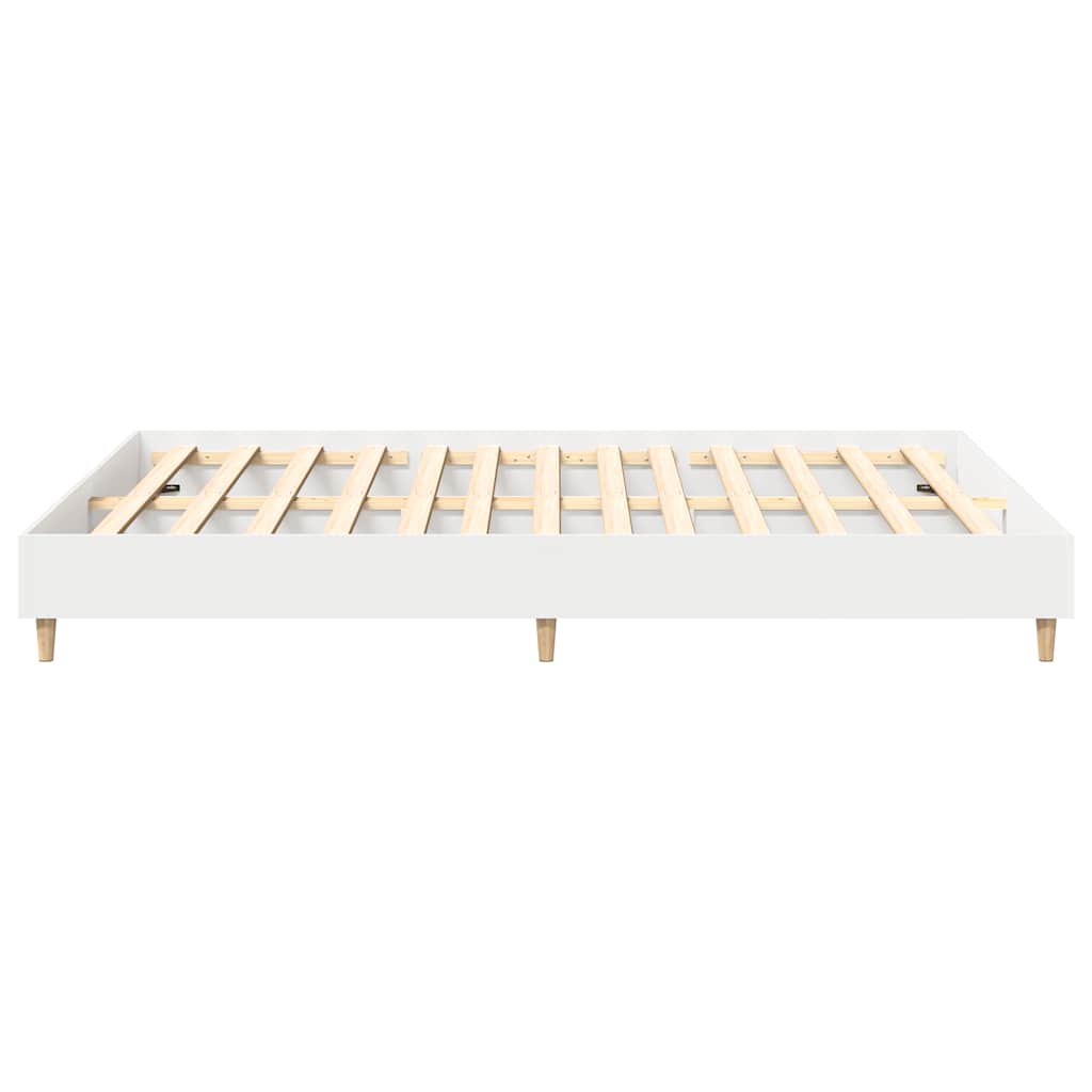 Bettgestell ohne Matratze Weiß 150x200 cm Holzwerkstoff