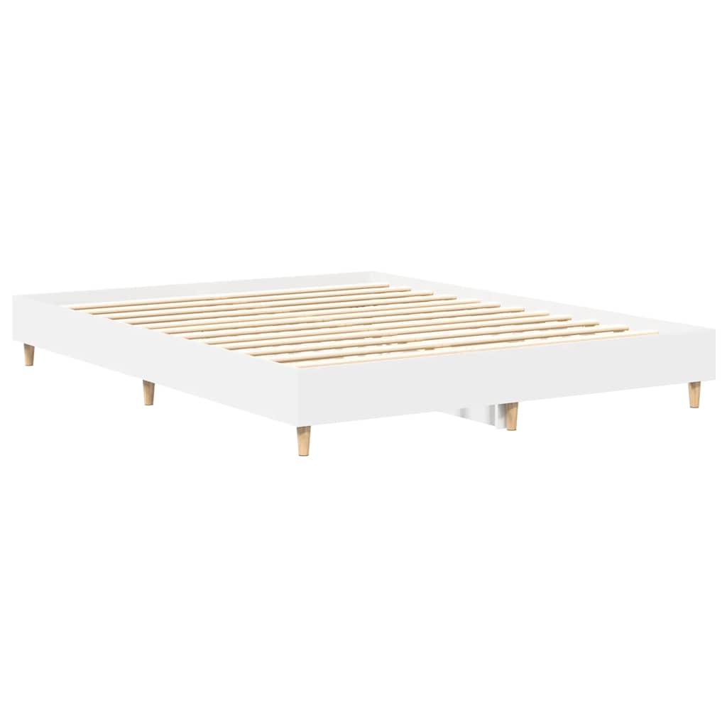 Bettgestell ohne Matratze Weiß 150x200 cm Holzwerkstoff