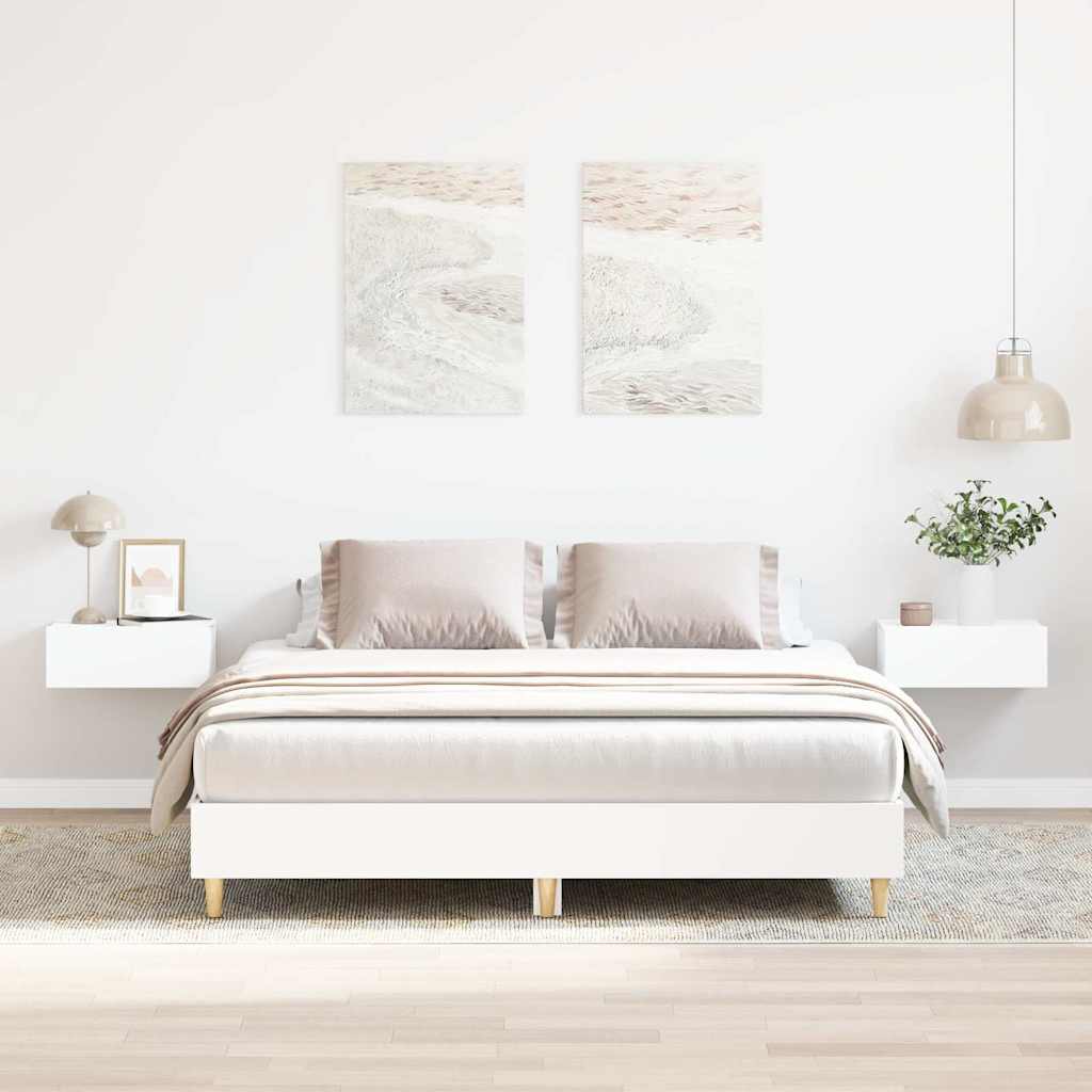Bettgestell ohne Matratze Weiß 150x200 cm Holzwerkstoff