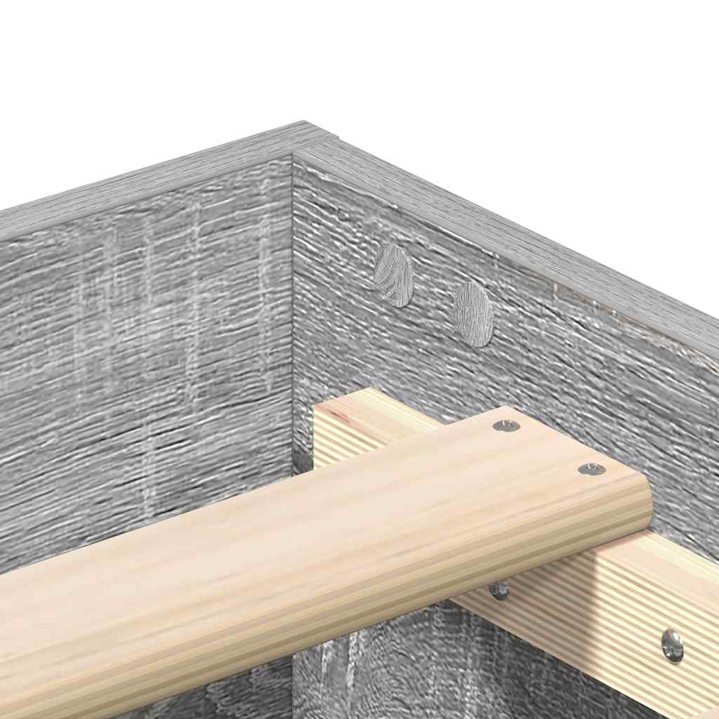 Bettgestell ohne Matratze Grau Sonoma 150x200 cm Holzwerkstoff