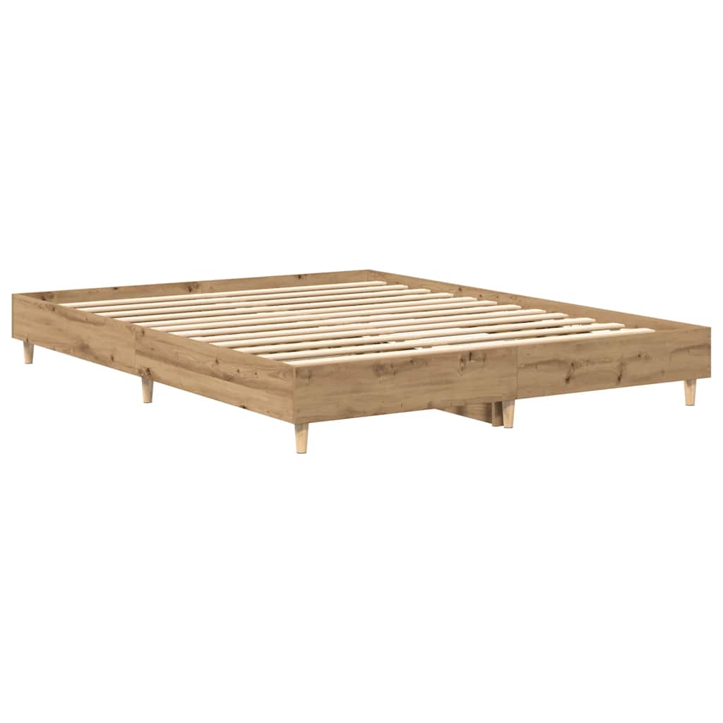 Bettgestell ohne Matratze Artisan-Eiche 150x200cm Holzwerkstoff