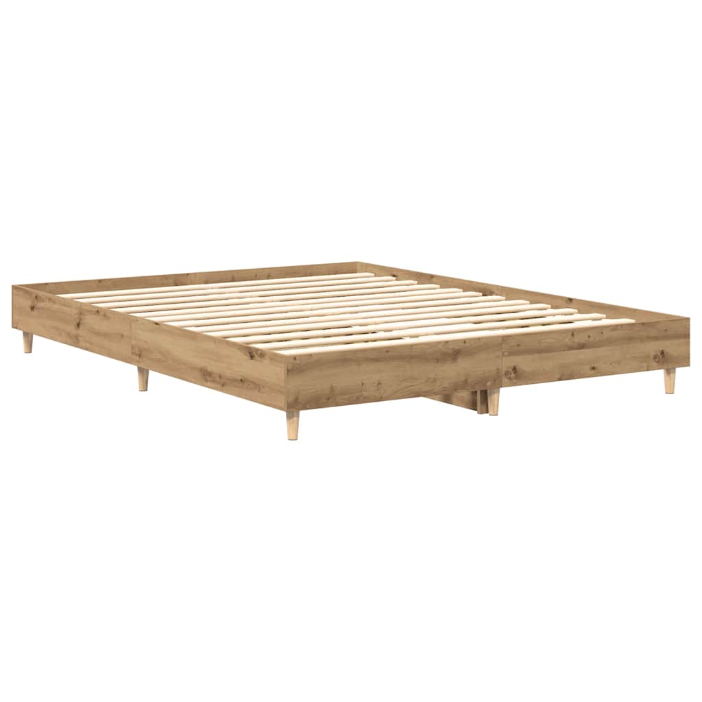Bettgestell ohne Matratze Artisan-Eiche 150x200cm Holzwerkstoff
