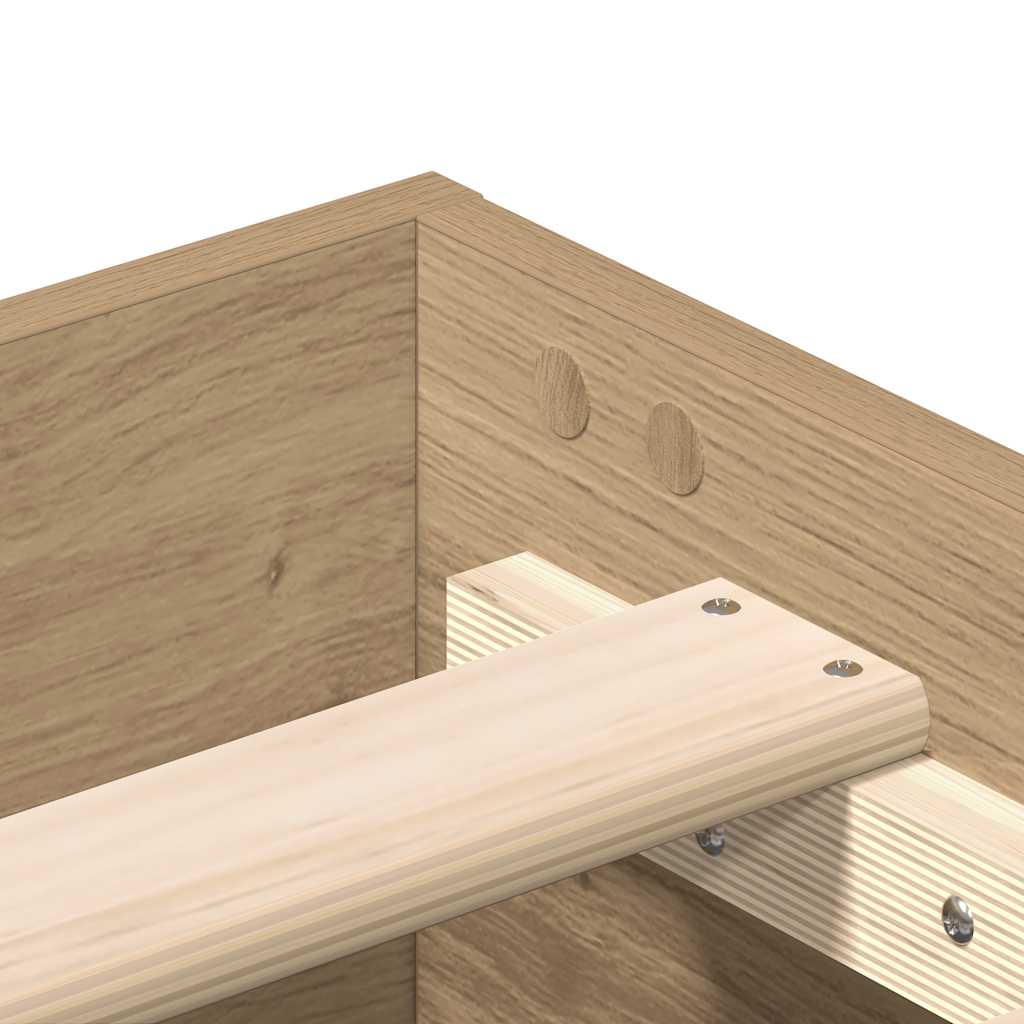 Bettgestell ohne Matratze Artisan-Eiche 150x200cm Holzwerkstoff