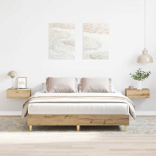 Bettgestell ohne Matratze Artisan-Eiche 150x200cm Holzwerkstoff