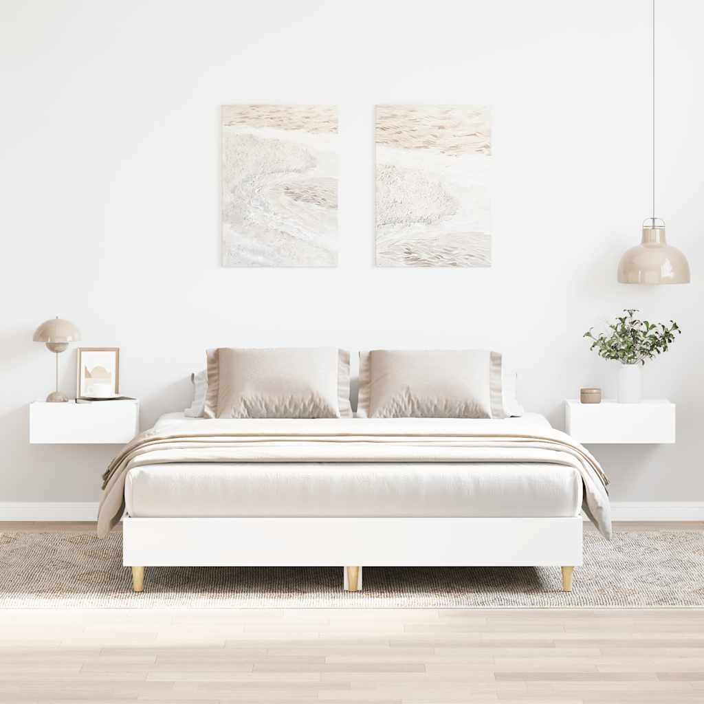 Bettgestell ohne Matratze Weiß 140x200 cm Holzwerkstoff