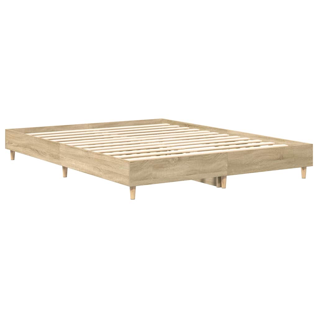 Bettgestell ohne Matratze Sonoma-Eiche 140x200 cm Holzwerkstoff