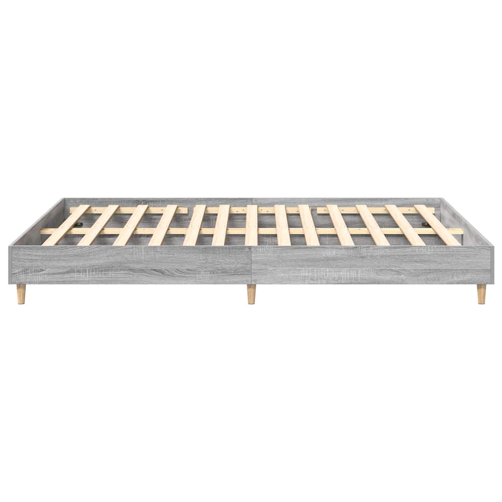 Bettgestell ohne Matratze Grau Sonoma 140x200 cm Holzwerkstoff