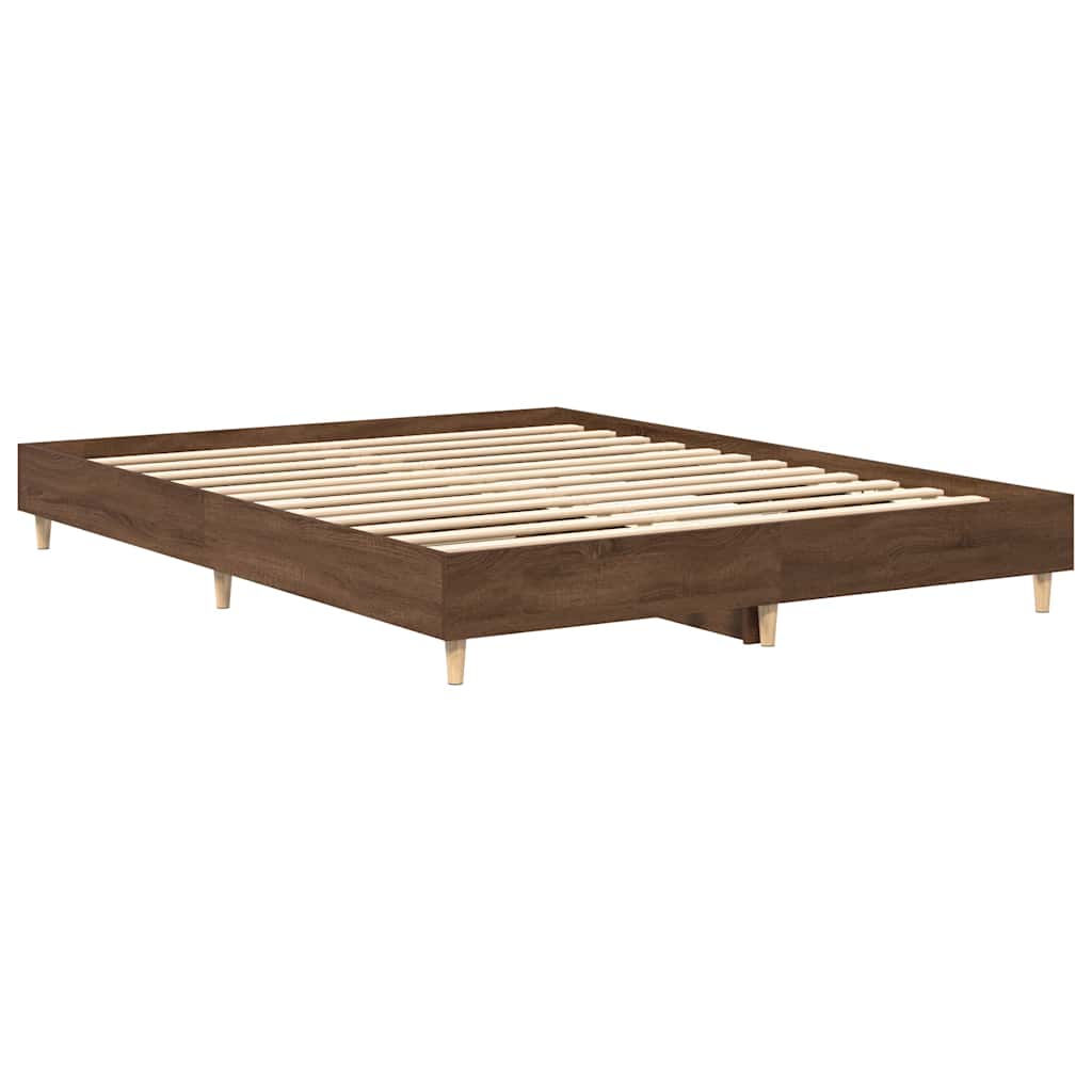 Bettgestell ohne Matratze Braun Eichen-Optik 140x200 cm