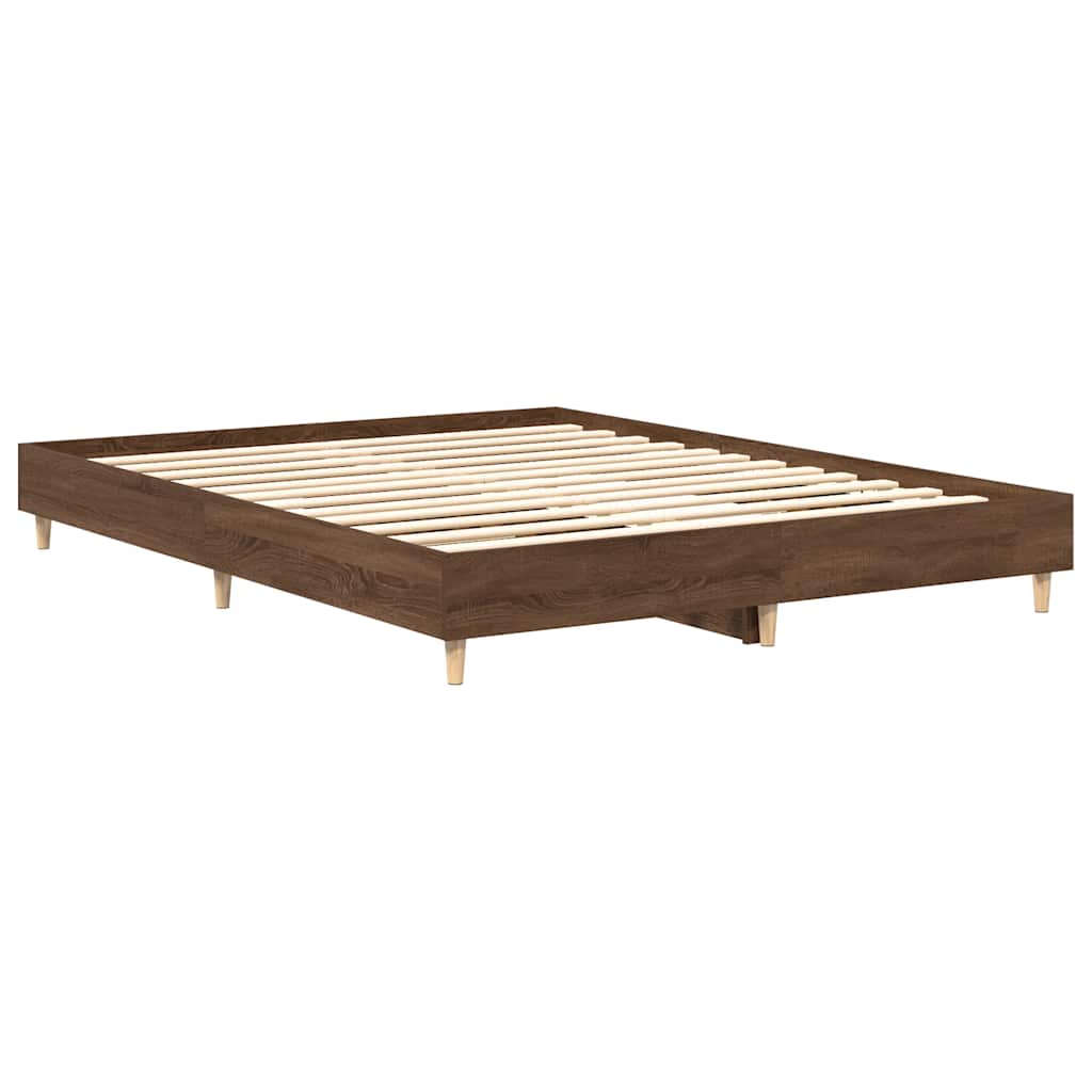 Bettgestell ohne Matratze Braun Eichen-Optik 140x200 cm