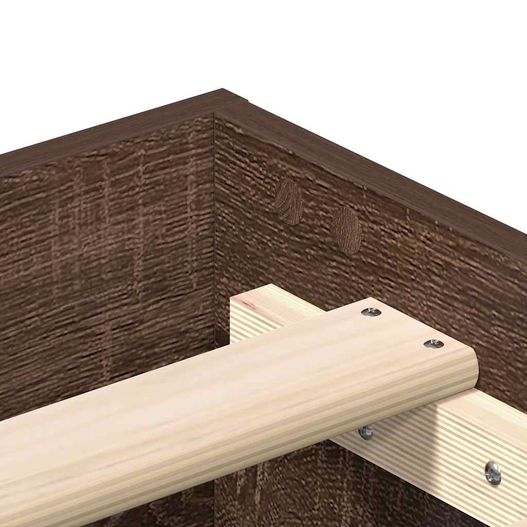 Bettgestell ohne Matratze Braun Eichen-Optik 140x200 cm