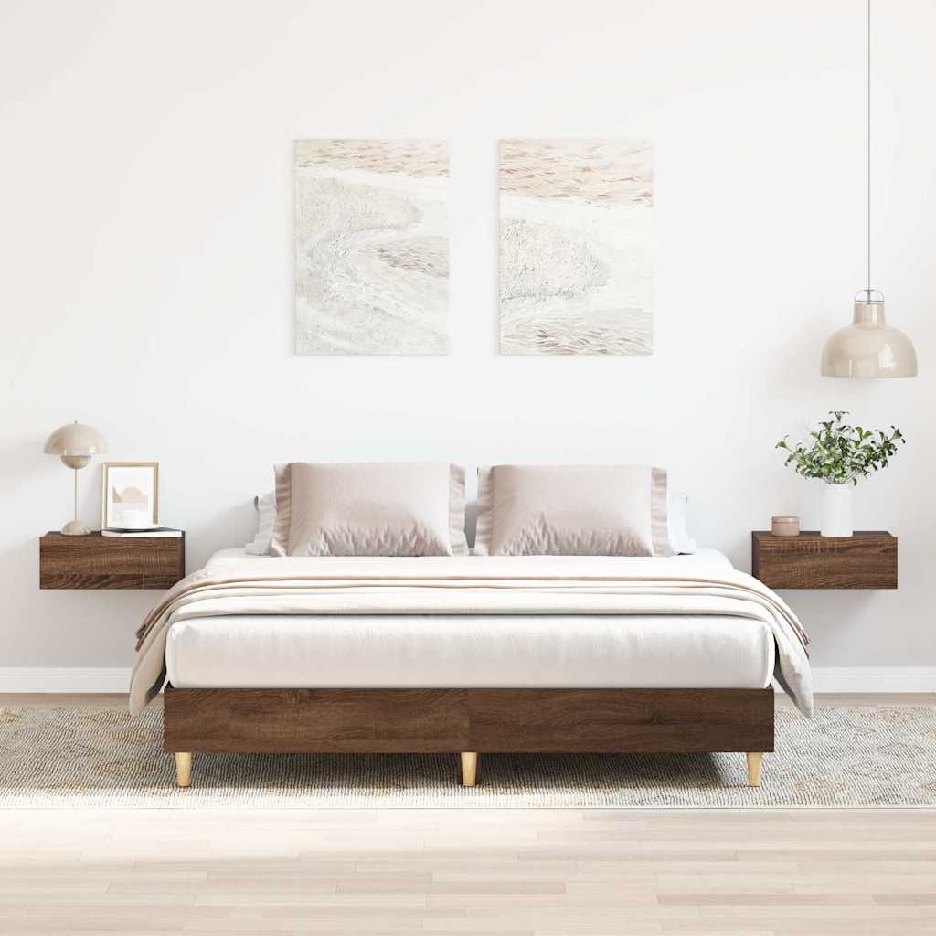 Bettgestell ohne Matratze Braun Eichen-Optik 140x200 cm