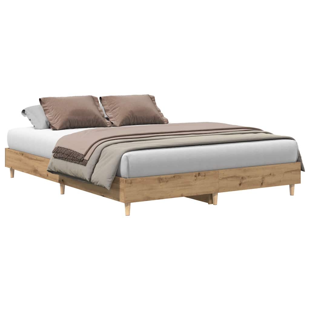 Bettgestell ohne Matratze Artisan-Eiche 140x200cm Holzwerkstoff