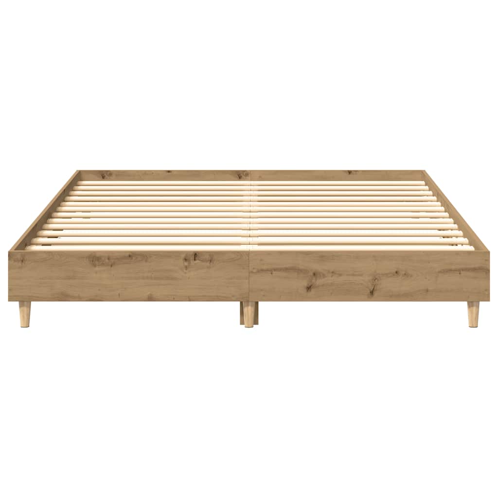 Bettgestell ohne Matratze Artisan-Eiche 140x200cm Holzwerkstoff
