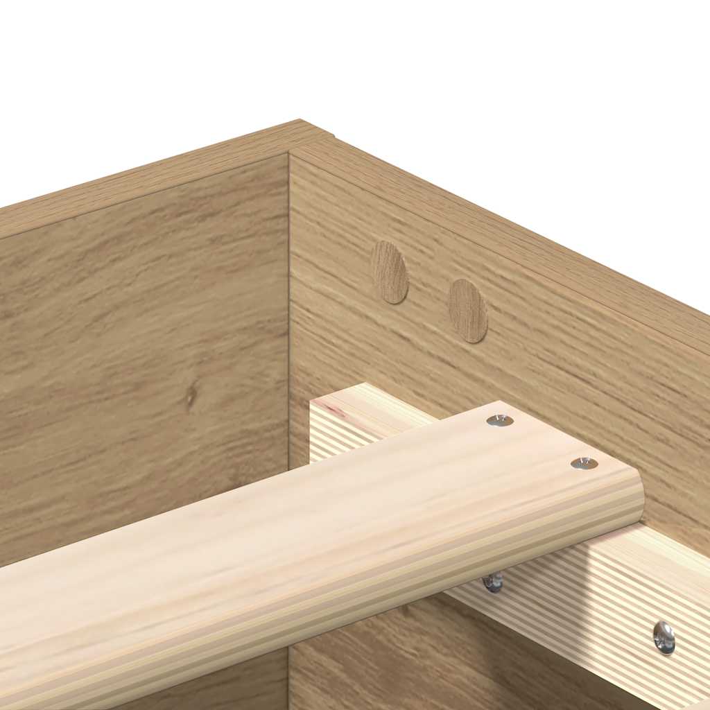 Bettgestell ohne Matratze Artisan-Eiche 140x200cm Holzwerkstoff