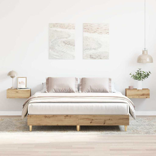 Bettgestell ohne Matratze Artisan-Eiche 140x200cm Holzwerkstoff