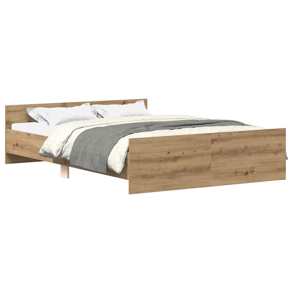Bettgestell ohne Matratze Artisan-Eiche 120x200cm Holzwerkstoff