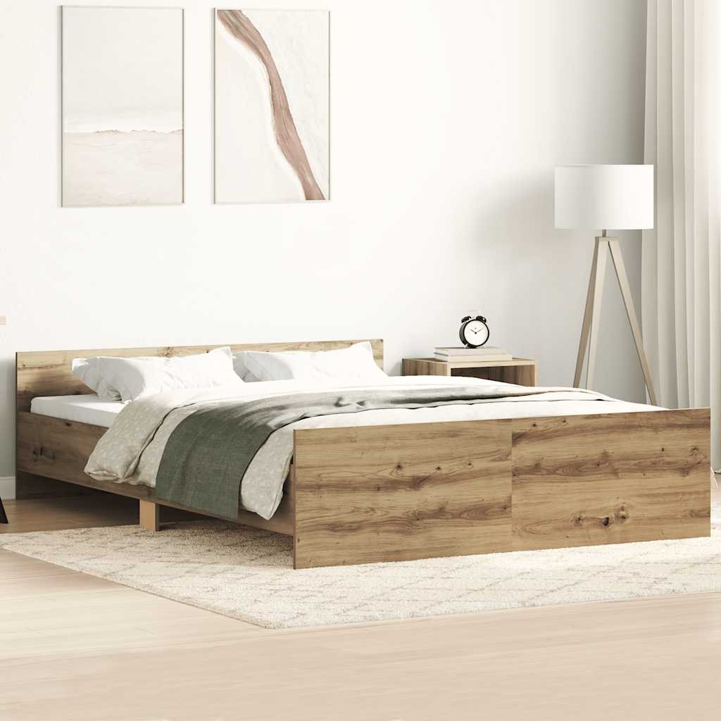 Bettgestell ohne Matratze Artisan-Eiche 120x200cm Holzwerkstoff