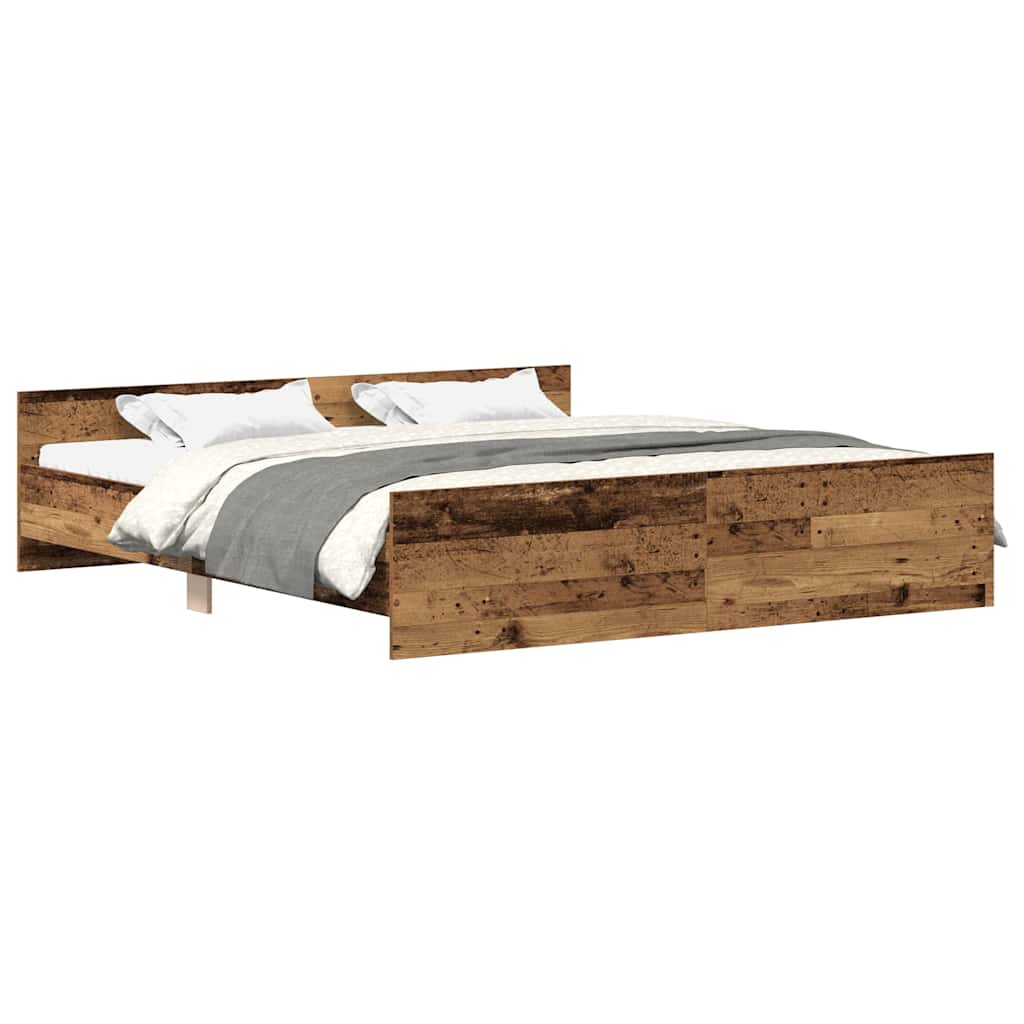 Bettgestell ohne Matratze Altholz-Optik 160x200cm Holzwerkstoff